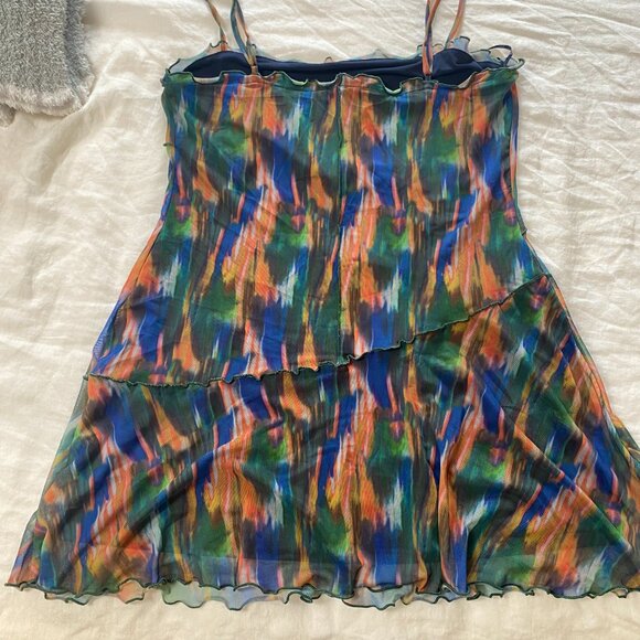 NWT UO Moxie Mesh Mini Dress L - Picture 4 of 5